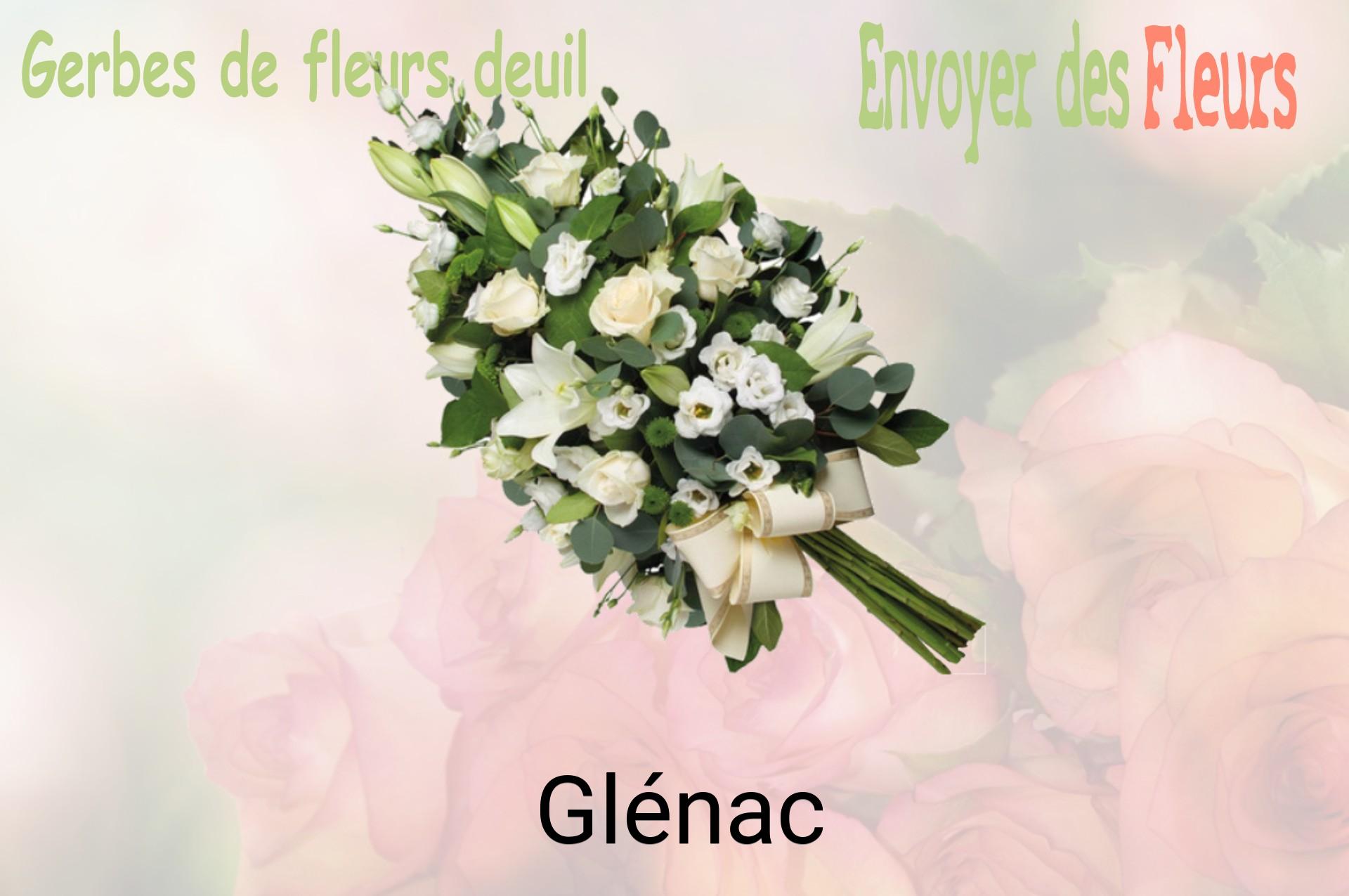 Gerbe de fleurs de deuil livrée à Glénac